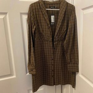 Preppy Girl - Button Up Shirt Dress